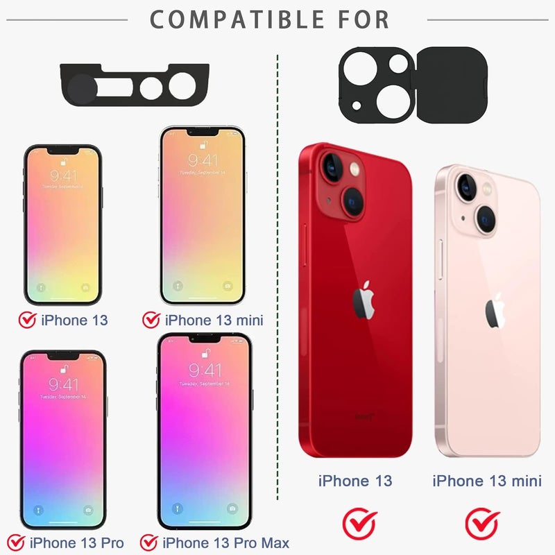 EYSOFT Privacy Cover Compatible for iPhone13 /iPhone 13 Mini with iPhone 13 Front Camera Cover,Protect Privacy and Security But Not Affect Facial Recognitionty But Not Affect Facial Recognition（2Pack） - Image 5